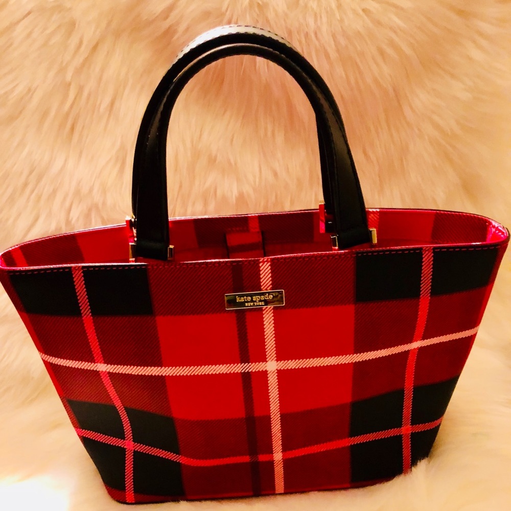 Pink , White , Burgundy And Black Kate Spade Bag